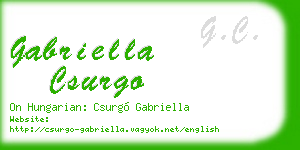 gabriella csurgo business card